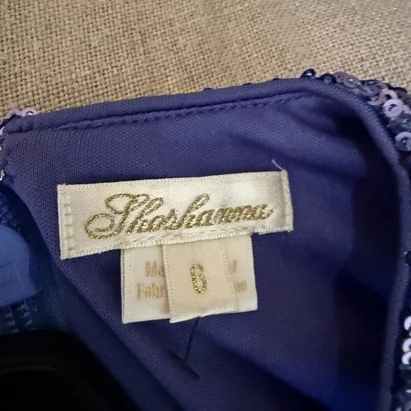 Shoshanna Sparkling Blue Long Sleeve Dress - Picture 8 of 8